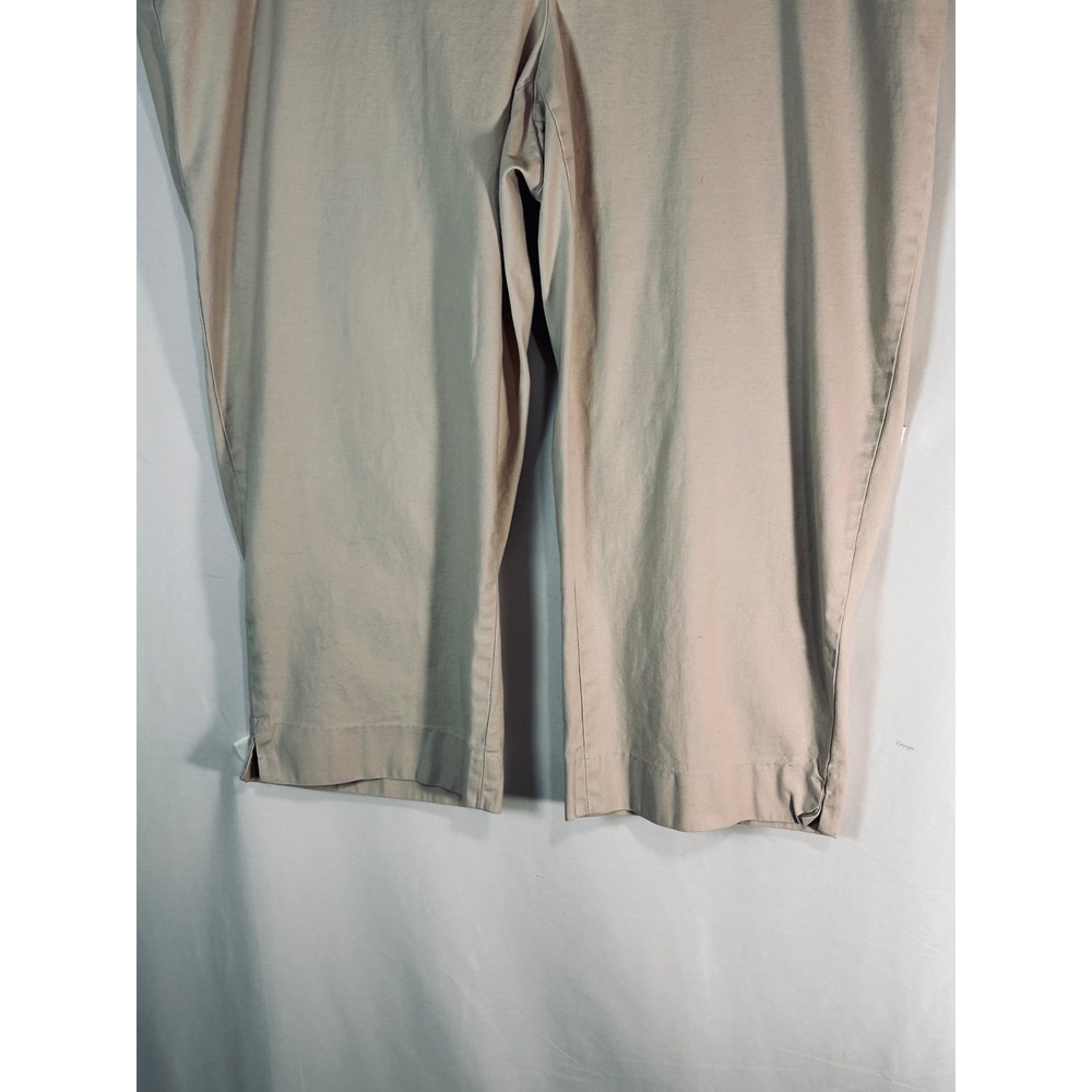 Rafaella Studio Woman Khaki Capri Pants Size 18W Tan Cropped Trousers Stretch - Picture 3 of 9